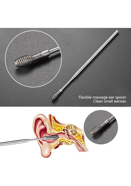 C-Yeşil Kaşık 6 Adet Paslanmaz Çelik Kulak Kiri Temizleme Aracı Kulak Temizleme Çubuğu Çubukları Curette Kaşık Yetişkin Çocuk Kulak Temizleme Gadget Kiti Kişisel Sağlık (Yurt Dışından)
