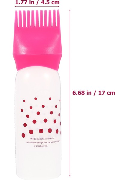 Pembe Saç Şişesi Aplikatör Tarak Boya Kök Yağı Fırça Şişeleri Sıkma Boyama Saç Derisi Renk Dağıtıcı Çok Ölçekli Mini Salon Tonu Yağlama (Yurt Dışından) indirimleri