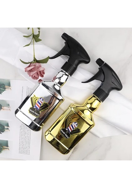 Altın 300 ml Sprey Şişesi Salon Saç Kesimi Ince Sis Boş Sulama Kabı Berber Doldurulabilir Şişeler Stilist Taşınabilir Kuaförlük Araçları (Yurt Dışından)