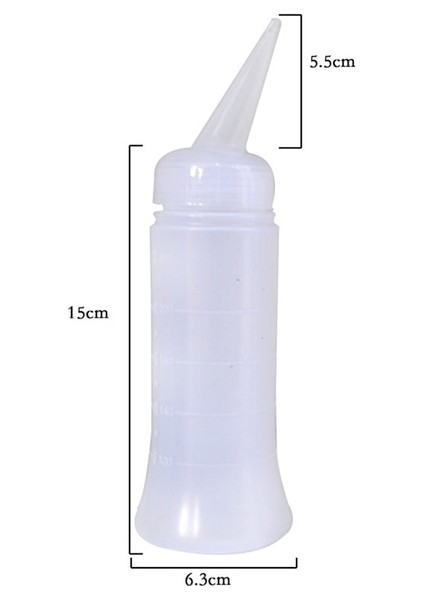 260ML 120/260ML Kuru Şampuan Şişesi Berber Dükkanı Aplikatör Şişeleri Ölçüm Ölçeği Ile, Kuaförlük Su Şişesi Saç Boyama Araçları (Yurt Dışından)