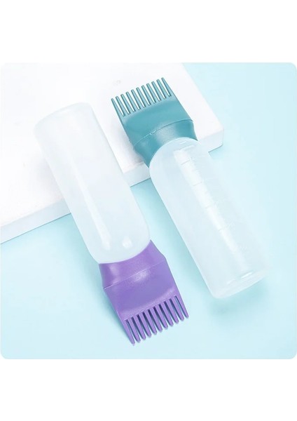 Mor 120 ml Renkli Plastik Saç Boyası Aplikatör Şişeleri Doldurulabilir Tarak Dağıtım Salon Boyama Şekillendirici Aracı Dereceli Fırça ile (Yurt Dışından) indirimleri