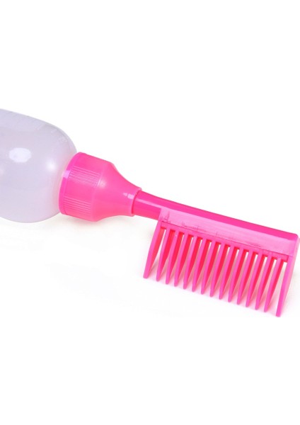 Pembe Boyama Şampuan Şişeleri Plastik Pratik Boyama Fırçaları Doldurulabilir Saç Boyama Boş Şişe Yağ Tarak Dıy Saç Boyası Dağıtıcı (Yurt Dışından)
