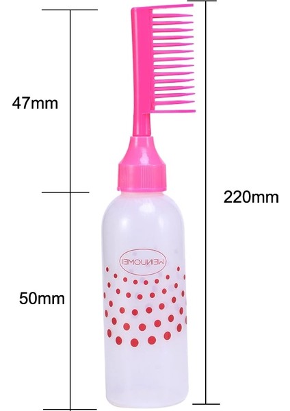 Pembe Boyama Şampuan Şişeleri Plastik Pratik Boyama Fırçaları Doldurulabilir Saç Boyama Boş Şişe Yağ Tarak Dıy Saç Boyası Dağıtıcı (Yurt Dışından)