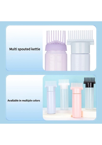 Mor Tto 180 ml Saç Boyası Doldurulabilir Şişe Aplikatör Tarak Çok Renkli Plastik Dağıtım Salon Yağı Saç Boyama Kuaförlük Şekillendirici (Yurt Dışından)