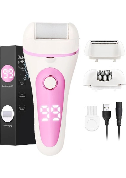 Pembe 3 In 1 Şarjlı Elektrikli Ayak Dosyası Topuklu Taşlama Pedikür Aracı Elektrikli Epilatör Sakal Epilasyon Kadın Tıraş Makineleri (Yurt Dışından) fiyatları