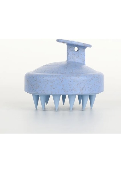 Mavi Silikon Şampuan Fırça Kafası Saç Derisi Masaj Tarak Saç Yıkama Tarağı Vücut Masaj Fırçası Banyo Duş Fırçası Salon Kuaförlük Aracı (Yurt Dışından)