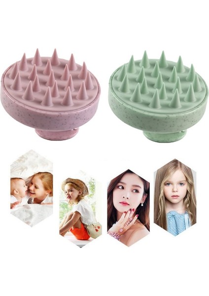 Mavi Silikon Şampuan Fırça Kafası Saç Derisi Masaj Tarak Saç Yıkama Tarağı Vücut Masaj Fırçası Banyo Duş Fırçası Salon Kuaförlük Aracı (Yurt Dışından) indirimleri