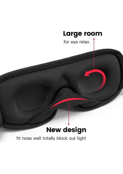 Gri 3D Uyku Maskesi Blok Out Işık Yumuşak Yastıklı Uyku Maskesi Yumuşak Doldurma Gözler Slaapmasker Göz Gölge Körü Körüne Uyku Yardımı Eyepatch (Yurt Dışından) fiyatları
