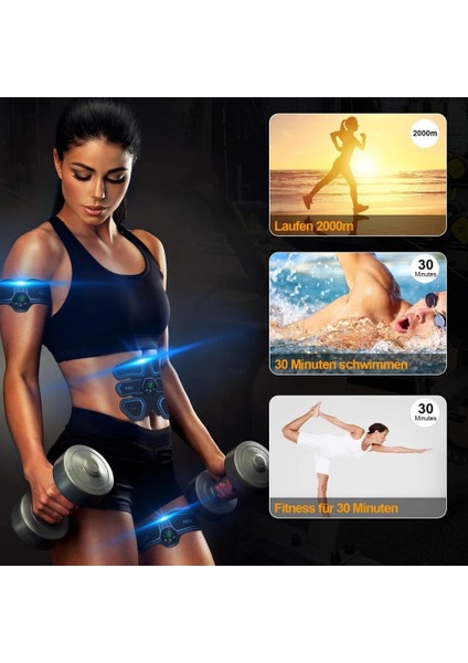 Seçenek 1 Kas Yama Elektrik Stimülatörü Ems Karın Kalça Eklemi Çalıştırıcı LCD Ekran Toner USB Karın Kası Fitness Eğitmeni (Yurt Dışından) fırsatları