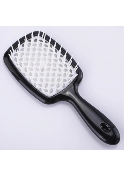 Siyah-Beyaz Karışık Saç Tarak Dolaşık Açıcı Saç Fırçası Masaj Taraklar Islak Kıvırcık Saç Fırçaları Oymak Berber Tarak Salon Saç Şekillendirici Araçları (Yurt Dışından)