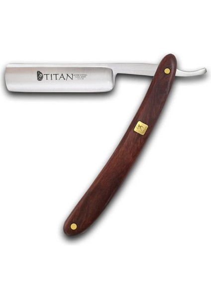 RA0020 Titan Ahşap Saplı Erkek Tıraş Araçları Saç Jilet Paslanmaz Çelik Düz Jilet (Yurt Dışından)