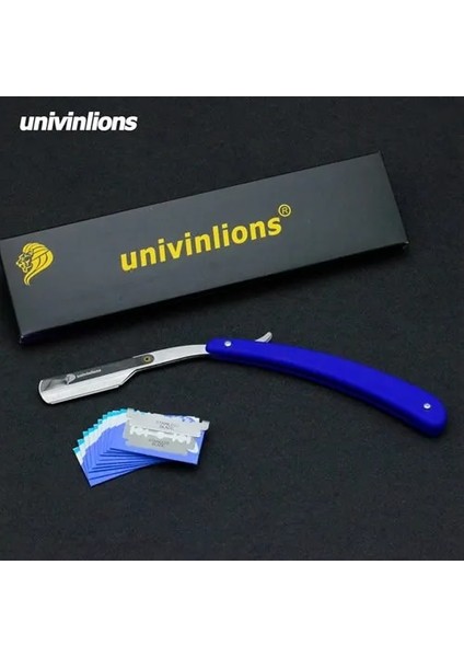 B-2-E 10 Bıçak Univinlions Düz Plastik Saplı Katlanabilir Keskin Bıçaklı Tıraş Bıçağı Erkekler Kadınlar Için Berber Tıraş Bıçağı Sakal Yüz Koltuk Altı Vücut (Yurt Dışından)