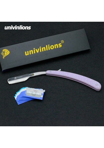 B-2-E 10 Bıçak Univinlions Düz Plastik Saplı Katlanabilir Keskin Bıçaklı Tıraş Bıçağı Erkekler Kadınlar Için Berber Tıraş Bıçağı Sakal Yüz Koltuk Altı Vücut (Yurt Dışından)