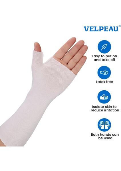 Evrensel S Velpeau Bilek Astarı Başparmak Kapağı 10 Pcs Stockinette Rahat ve Pamuklu Kol Çorap Cilt Koruma Bilek Kollu El Brace Için (Yurt Dışından) fiyatları