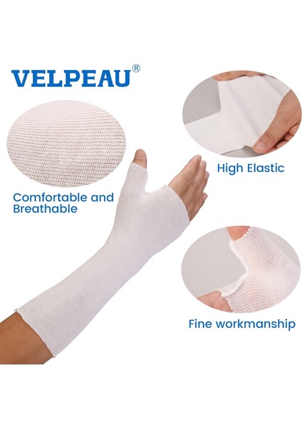 Evrensel S Velpeau Bilek Astarı Başparmak Kapağı 10 Pcs Stockinette Rahat ve Pamuklu Kol Çorap Cilt Koruma Bilek Kollu El Brace Için (Yurt Dışından) modelleri