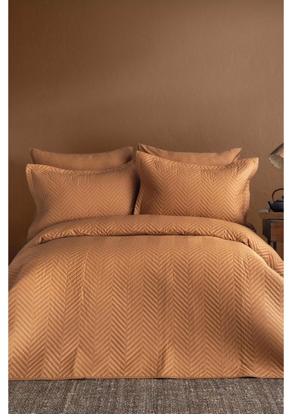 İssimo Home Simply Terra Cotta Pamuk Saten Nevresim Takımı King