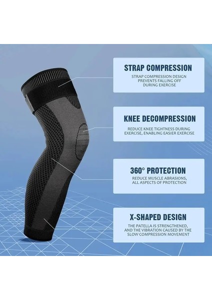 Askı-Siyah M 2pcs Tam Bacak Kollu Sıkıştırma Uzun Diz Kol Koruyucusu Artrit Varisli Damarlar Için Şişme Basketbol Bisiklet Futbol (Yurt Dışından) modelleri