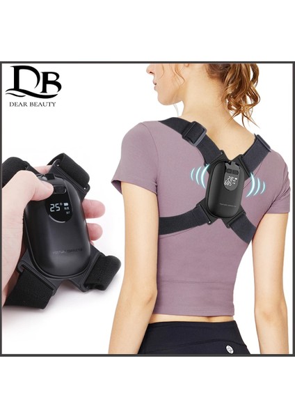 Siyah Akıllı Duruş Düzeltici Kayış Ayarlanabilir Duruş Düzeltici Geri Bel Desteği Omurga Brace Kemer Postural Trainer Şarj Edilebilir (Yurt Dışından) fiyatları