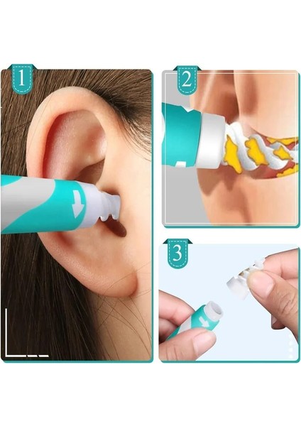BLUE-16PCS Kulak Kiri Temizleme Aracı Yumuşak Silikon Spiral Kulak Temizleme 16 Yedek Kafa Temizleme Kulaklar Temizleyici Fişler Spiraller Bakım Kulak Temizleme Çubuğu (Yurt Dışından) modelleri