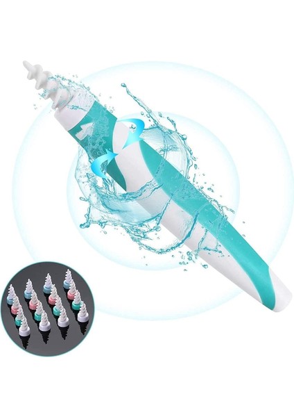 BLUE-16PCS Kulak Kiri Temizleme Aracı Yumuşak Silikon Spiral Kulak Temizleme 16 Yedek Kafa Temizleme Kulaklar Temizleyici Fişler Spiraller Bakım Kulak Temizleme Çubuğu (Yurt Dışından) fırsatları