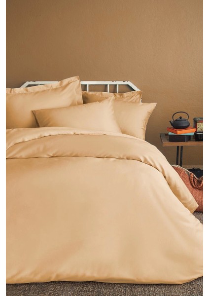 İssimo Home Simply Peach Pamuk Saten Nevresim Takımı King