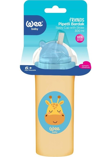 Wee Baby Friends Pipetli Bardak Turuncu Zürafa 300 ml