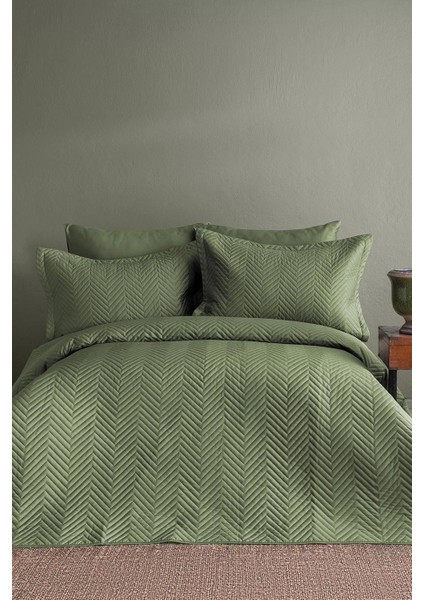 İssimo Home Simply Forest Green 210 Tc (83 Tel) Pamuk Saten Nevresim Takımı Tek Kişilik