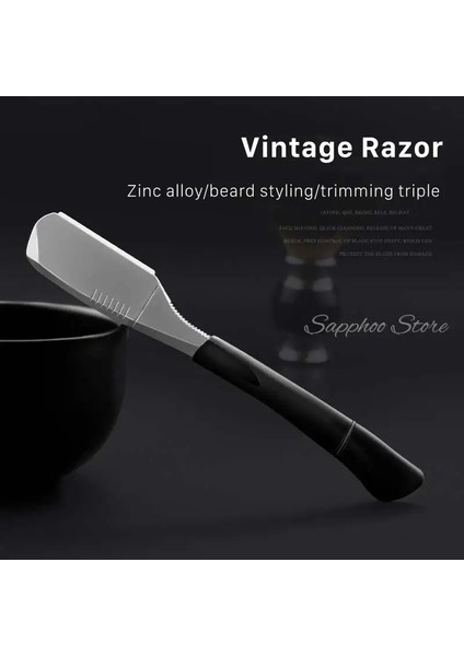 C Jilet Yalnız Erkekler Silikon Saplı Tüy Katlanmayan Jilet Paslanmaz Çelik Berber Manuel Tıraş Bıçağı Erkek Tüy Düz Saplı Jilet (Yurt Dışından) modelleri