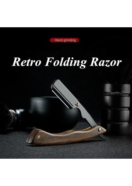 I Jilet Profesyonel Düz Kenar Paslanmaz Çelik Katlanır Jilet Altın Sandal Ağacı Saplı Tıraş Jilet Berber Aletleri Ücretsiz 10 Bıçak (Yurt Dışından) fiyatları