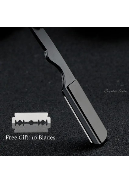 I Jilet Profesyonel Düz Kenar Paslanmaz Çelik Katlanır Jilet Altın Sandal Ağacı Saplı Tıraş Jilet Berber Aletleri Ücretsiz 10 Bıçak (Yurt Dışından) fırsatları