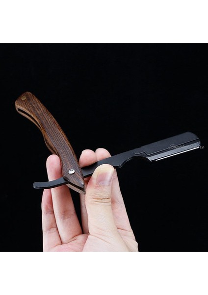 I Jilet Profesyonel Düz Kenar Paslanmaz Çelik Katlanır Jilet Altın Sandal Ağacı Saplı Tıraş Jilet Berber Aletleri Ücretsiz 10 Bıçak (Yurt Dışından) indirimleri