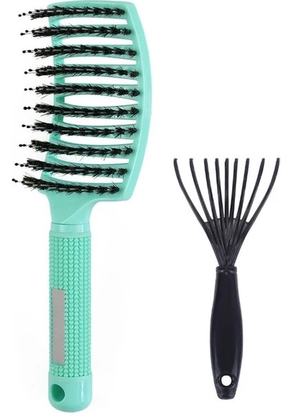 Set 5 Saç Fırçası Saç Tarak Dolaşık Açıcı Saç Fırçası Kıl ve Naylon Kadın Islak Masaj Tarak Kıvırcık Kuaförlük Salon Şekillendirici Araçları (Yurt Dışından)