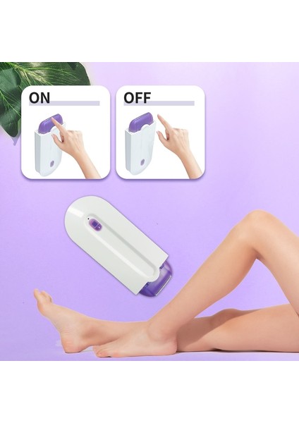 Ab Tak Profesyonel Ağrısız Epilasyon Kiti Lazer Dokunmatik Epilatör USB Şarj Edilebilir Kadın Vücut Yüz Bacak Bikini El Tıraş Makinesi Saç Çıkarıcı (Yurt Dışından)