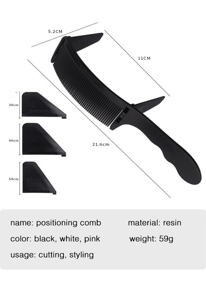 Beyaz Bir Erkek Düz Üst Solma Tarak Saç Kesimi Clipper Kılavuz Tarak Profesyonel Berber Şekillendirici Aracı Isıya Dayanıklı Salon Solmaya Saç Fırçaları (Yurt Dışından)