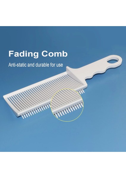 Beyaz Bir Erkek Düz Üst Solma Tarak Saç Kesimi Clipper Kılavuz Tarak Profesyonel Berber Şekillendirici Aracı Isıya Dayanıklı Salon Solmaya Saç Fırçaları (Yurt Dışından)