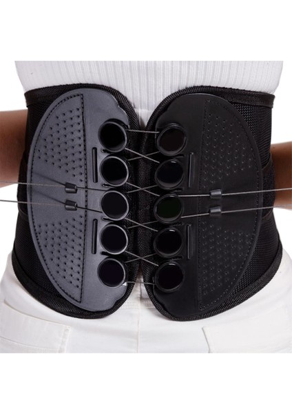 Siyah L Yeni Çift Çekme Tıbbi Bel Desteği Geri Bel Desteği Korse Kadın Erkek Bel Giyotin Kemer Yaralanma Kas Duruş Düzeltici Kemer (Yurt Dışından)