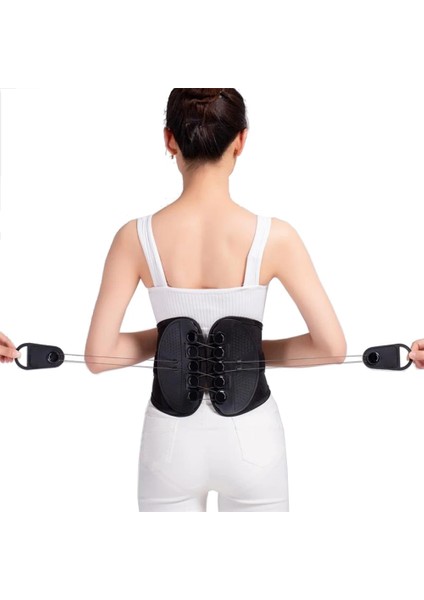 Siyah L Yeni Çift Çekme Tıbbi Bel Desteği Geri Bel Desteği Korse Kadın Erkek Bel Giyotin Kemer Yaralanma Kas Duruş Düzeltici Kemer (Yurt Dışından) indirimleri
