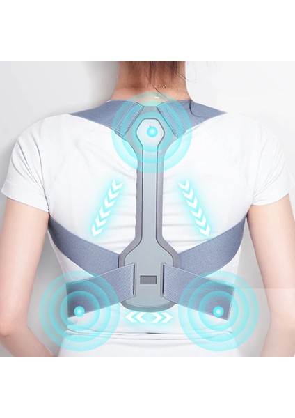 Gri L Geri Duruş Düzeltici Klavikula Lomber Omurga Düz Kayış Omuz Desteği Brace Korse Kemik Ağrısı Giderici Kemer Vücut Sağlık (Yurt Dışından)