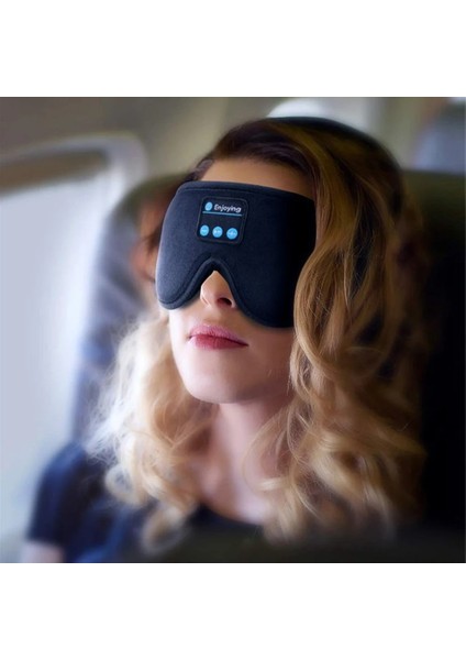 Siyah 3D Kablosuz 5.0 Bluetooth Uyumlu Müzik Göz Maskesi Çağrı Binaural Stereo Nefes Alabilir Havasız Değil Müzik Gölgeleme Uyku Göz Maskesi (Yurt Dışından) modelleri