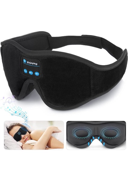 Siyah 3D Kablosuz 5.0 Bluetooth Uyumlu Müzik Göz Maskesi Çağrı Binaural Stereo Nefes Alabilir Havasız Değil Müzik Gölgeleme Uyku Göz Maskesi (Yurt Dışından) fırsatları