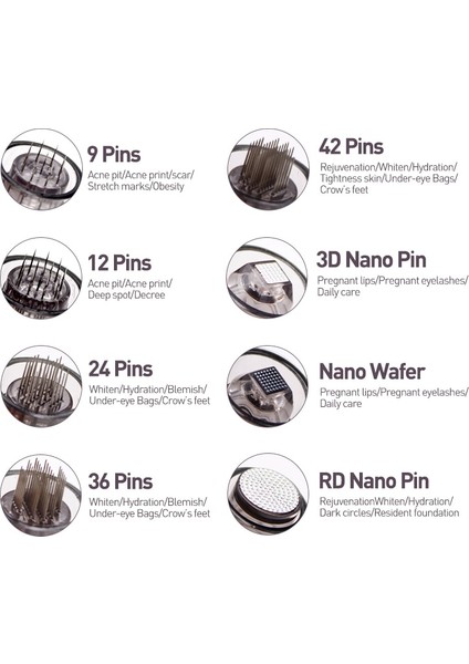 30 Adet Nano Rd 10/30/50 Adet Derma Aracı Süngü Iğneler Kartuşu A7 Nano/9 Pin/12 Pin/36 Pin/42 Pin Mikro Cilt Iğneleme Yedek Kafa (Yurt Dışından)