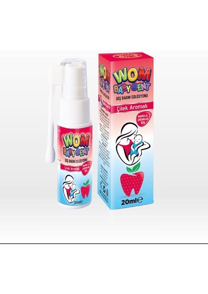 Wom Baby Dent Diş Bakım Solüsyonu Çilek Aromalı 20 ml