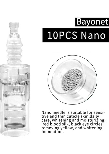 10 Adet Süngü Nano 5/10 Adet Dr.imp Kalem Mikro Iğneler Süngü Vida Mikro Iğne Kartuşu Ultima A6 Cilt Bakım Kalemi Dövme Rulo NANO/9/12/36/42PIN (Yurt Dışından)
