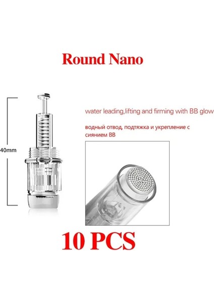 10 Adet Yuvarlak Kablosuz Derma Kalemi Ultima Dermapen Profesyonel Mikroiğneleme Kalemi Mezoterapi Otomatik Mikroiğne Derma Sistemi Terapi Güzellik Araçları (Yurt Dışından)