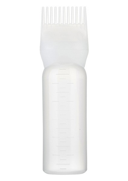 Beyaz 1 Adet Çok Renkli Plastik Saç Boyası 120ML Doldurulabilir Şişe Aplikatör Tarak Dağıtım Salon Saç Boyama Kuaförlük Şekillendirici Aracı (Yurt Dışından)