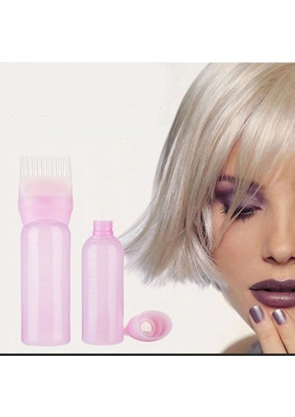 Beyaz 1 Adet Çok Renkli Plastik Saç Boyası 120ML Doldurulabilir Şişe Aplikatör Tarak Dağıtım Salon Saç Boyama Kuaförlük Şekillendirici Aracı (Yurt Dışından)