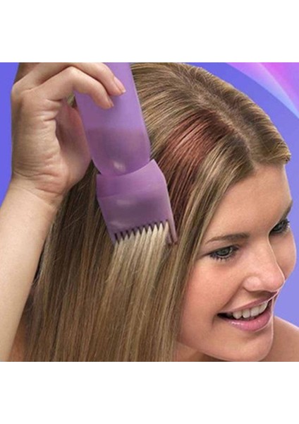 Beyaz 1 Adet Çok Renkli Plastik Saç Boyası 120ML Doldurulabilir Şişe Aplikatör Tarak Dağıtım Salon Saç Boyama Kuaförlük Şekillendirici Aracı (Yurt Dışından)