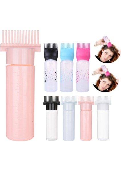 Mavi Saç Boyası Aplikatör Şişeleri Plastik Saç Boyası Doldurulabilir Şişe Aplikatör Tarak Dağıtım Boyama Kuaförlük Şekillendirici Aracı (Yurt Dışından)