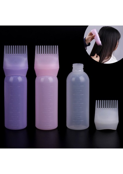 Beyaz 1 Adet Çok Renkli Plastik Saç Boyası Doldurulabilir Şişe Aplikatör Tarak Dağıtım Salon Saç Boyama Kuaförlük Şekillendirici Aracı (Yurt Dışından) fırsatları