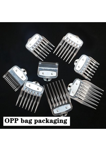 Bags-Touming-8 Adet 8 Adet Limit Tarak Wahl Elektrikli Kesme Makinesi Evrensel Berber Dükkanı Pro Kesme Kılavuzu Toka Konumlandırma Tarağı Clipper Guard Y1001 (Yurt Dışından)